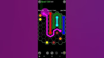 How To Solve Flow Free Hexes 8x8 Mania Level 134 Board Walk Through Solution Walkthrough