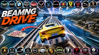 Which Car Will Survive? 🚗💨 Extreme Bridge & Ramp Jump Challenge | BeamNG.drive screenshot 2