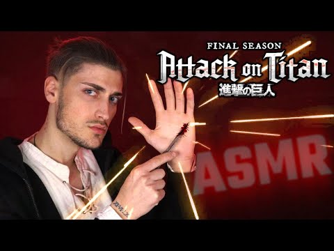 ASMR RolePlay [Attack on Titan] Sonidos de vela, frecuencia128hz, tronco, tapping…