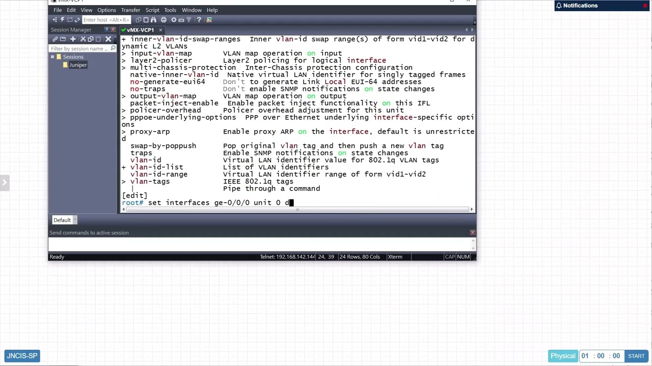 Configuring interface IP address