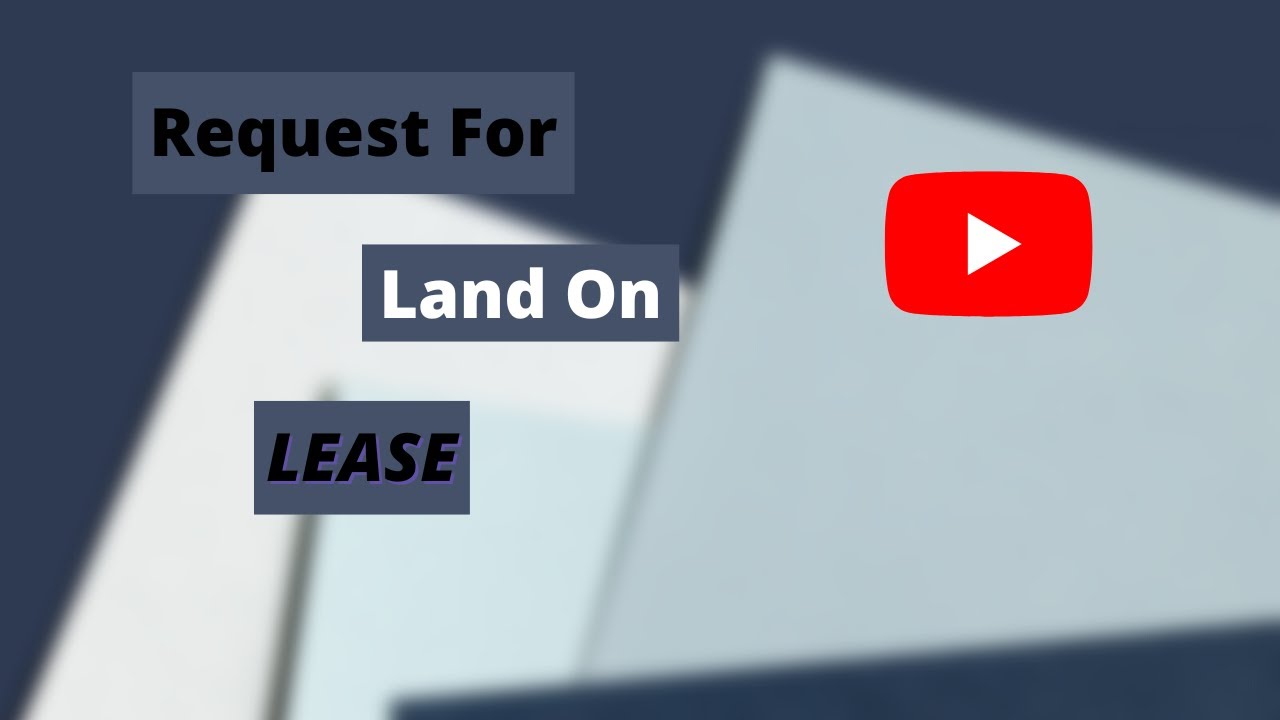 Request For Land On Lease Application Letter How To Sample Letter