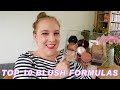 TOP 10 BLUSH FORMULAS // Top 5 High End & Top 5 Drugstore favorite blushes