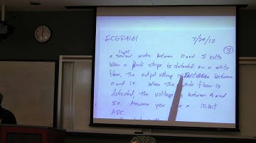 Introduction to Robotics Course -- Lecture 12 - Sensing Review; Electronics