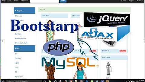 Shopping Cart Tutorial- Bootstrap PHP Mysqli Jquery-Ajax Part 2