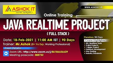 Java Real-time Project (Fullstack) Development By Mr. Ashok | Session - 04 | Ashok IT