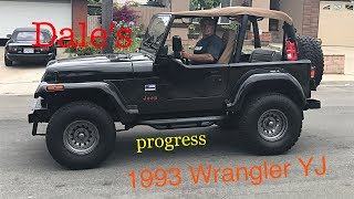 Dale's 1993 Jeep Wrangler YJ Progress! - YouTube