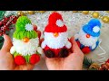 🎄 It&#39;s so Beautiful ❤️🌟 DIY Gnome Christmas Ornaments - Super Easy Gnome Making Idea with Yarn