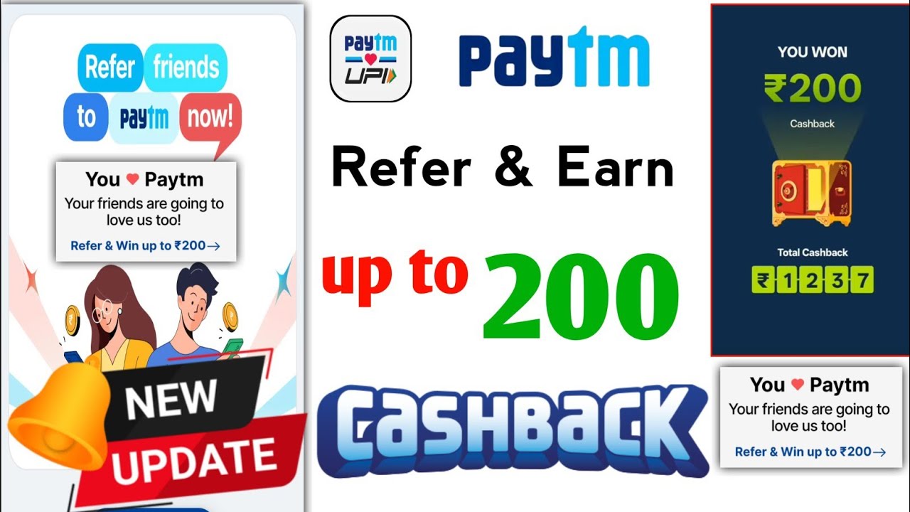 Paytm Refer & Earn Offer | Refer Karke Kamao ₹200 Cashback | New Update