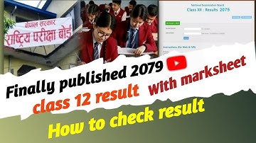 How to check class 12 result with marksheet/ NEB