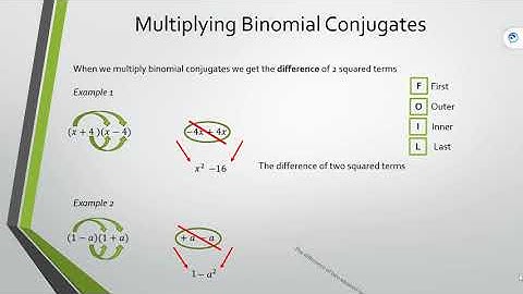 Multiplying Binomial Conjugates