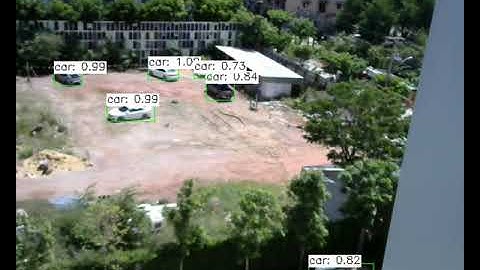 Yolo3 Object detection Car counting in Construction sit