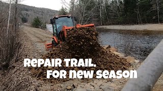 Repairing trail with Kubota B2650