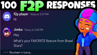 I Asked 100 F2P Players For Their FAVORITE Brawl Stars Feature!
