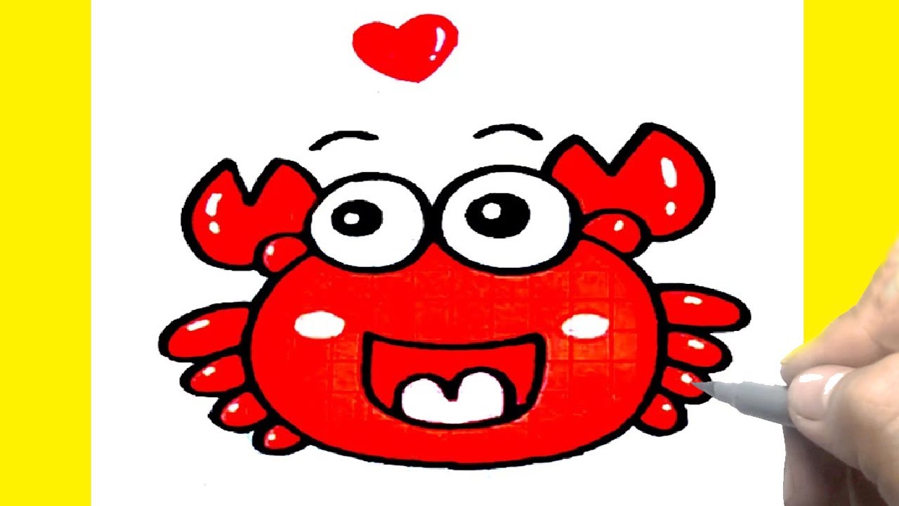 Hướng Dẫn Cách Vẽ Con Cua - Tô Màu Con Cua - How To Draw A Cute Crab - Hd Vẽ  Channel - Youtube