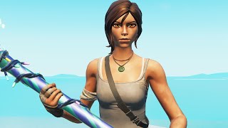 LARA CROFT SKIN | Gameplay | (Fortnite Battle Royale)