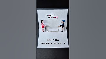 DIY SQUID GAME 3: Jump Rope Pop Up Card Tutorial 🦑 Easy Paper Craft