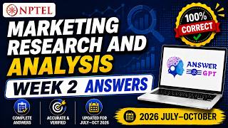 NPTEL Marketing Research and Analysis Week 2 Assignment Answers 2026 | July–October