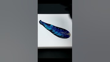 A Little Fluid Acrylic Pour Feather~!