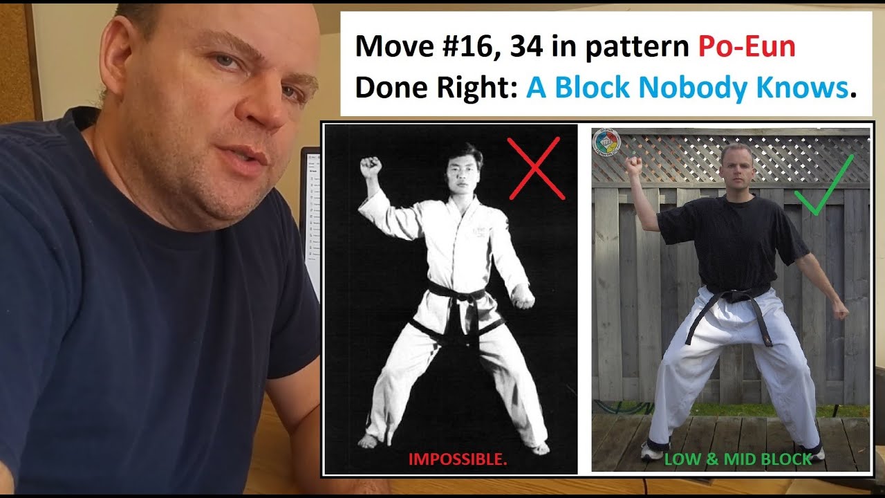 Moves The Book Got Wrong: Move 16 and Move 34 in Taekwondo pattern Po-Eun