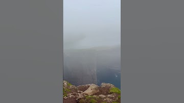 Misty Trælanípa in Vagar, Faroe Islands