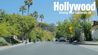 [4K] HOLLYWOOD🇺🇸 Driving to Hollywood Sign - Mulholland Drive | Los Angeles | California