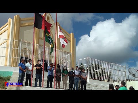 RIACHÃO: Hasteamento das bandeiras do Brasil, Paraíba e Riachão do Bacamarte-PB 07 07 2021