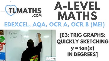 A-Level Maths: E3-08 [Trig Graphs: Quickly Sketching y = tan(x) in degrees]