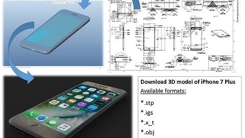 Download: 3D model of iPhone 7 plus based on Engineering Drawings for Apple devices