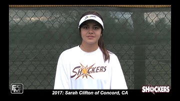 2017 Sarah Clifton Shortstop and Third Base Softball Skills Video - Norcal Shockers