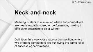 Thumbnail Neck-and-neck Meaning