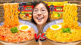 Shin BLACK vs. GOLD Ramen 🔥 (Which INSTANT NOODLE is Better?)