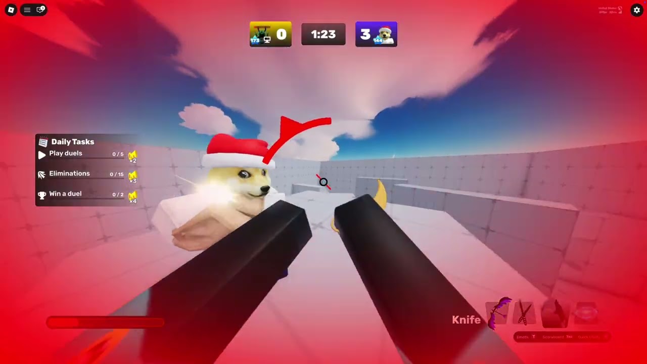 1v1 a toxic player in Roblox rivals