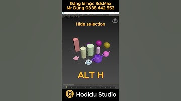 Một số lệnh tắt quản lý đối tượng 3dsmax - Hodidu Studio #shorts