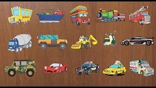 Развивающие мультики-пазлы для детей - Учим машинки (3 серия)