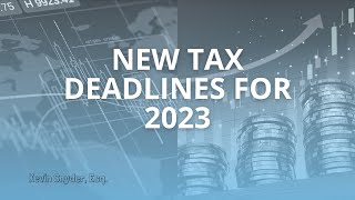 Don't miss out on the 2023 Tax updates! by Snyder Law, PC 42 views 1 year ago 4 minutes, 52 seconds