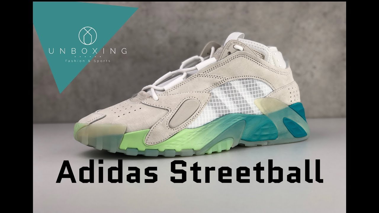 Adidas Streetball ‘Cloud White/Glow Green/Hi-Res Aqua’ | UNBOXING & ON FEET | fashion shoes