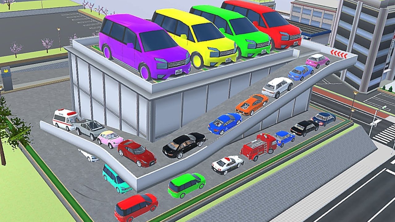 ALL RAINBOW COLOURS CARS COLLECTION AT SHOWROOM ✅✅ || SAKURA SCHOOL SIMULATOR ✅✅ || SAKURA SCHOOL 🏫