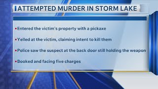 Man allegedly attempts murder with a pickaxe in Storm Lake