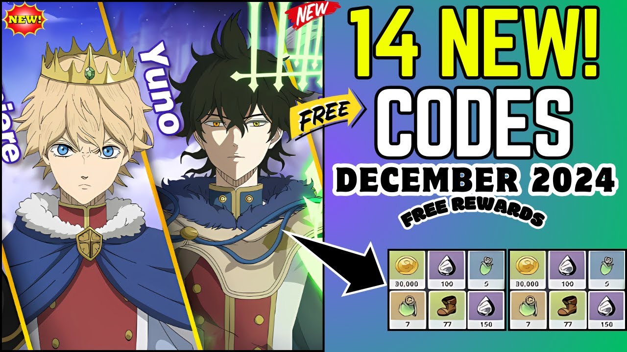 SURPRISE CODES⚠️12-DECEMBER 2024☑️BLACK CLOVER MOBILE GIFT CODES - BLACK CLOVER MOBILE REDEEM CODES