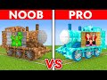 Maizen family noob vs pro train house build challenge in minecraft