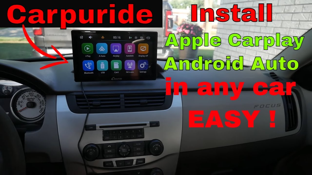 Install Apple carplay Android Auto in any car Super easy ! Carpuride 9 inch  