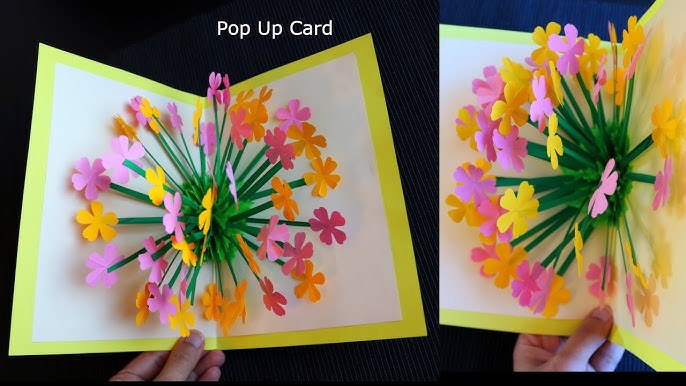 Paper Flower Pop up Card 9-Paper Crafts-Greeting Card - Paper