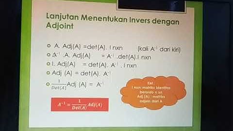 Invers Matriks dengan Adjoint