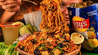 Download lagu COOKING & EATING SPICY MAGGI | FAMILY PACK MAGGI EATING CHALLENGE WITH LAY'S CHIPS & SODA MUKBANG