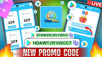 Think Buzz App Promo Code | Free Redeem Code | Free Redeem Code App | New Redeem Code App 2025