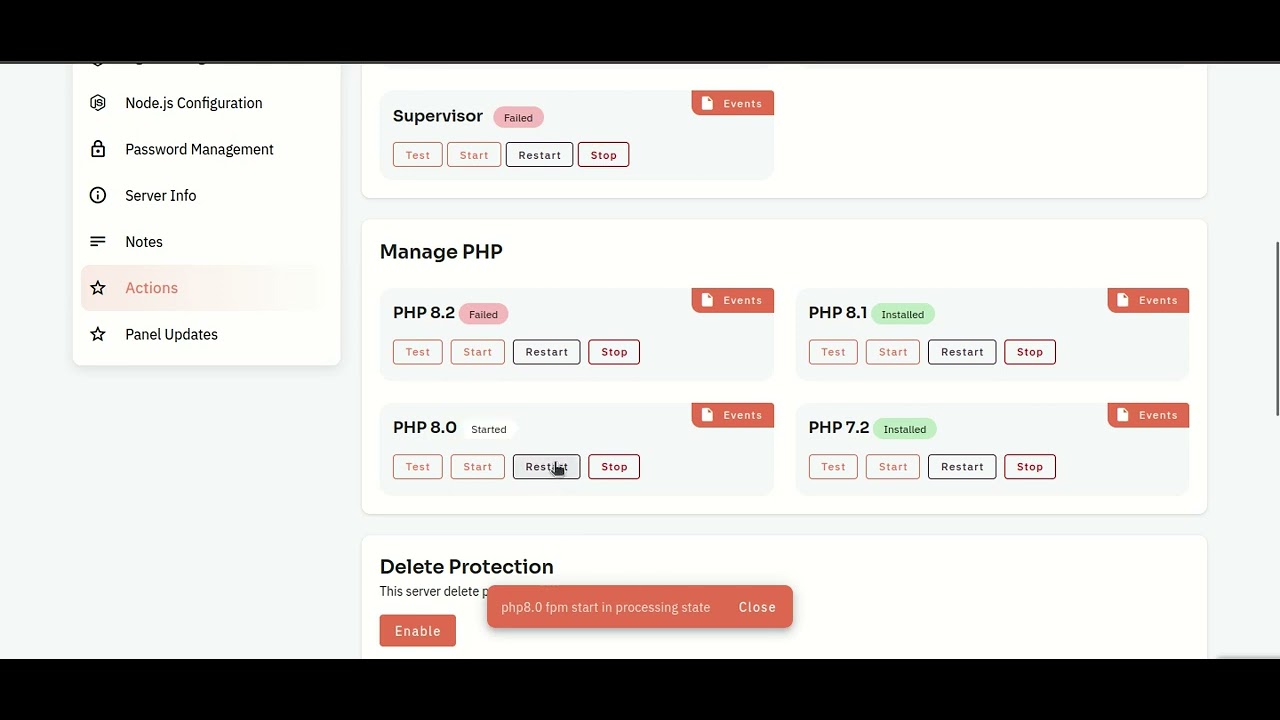 How to Test Manage PHP Version through Cloudpanzer? - YouTube