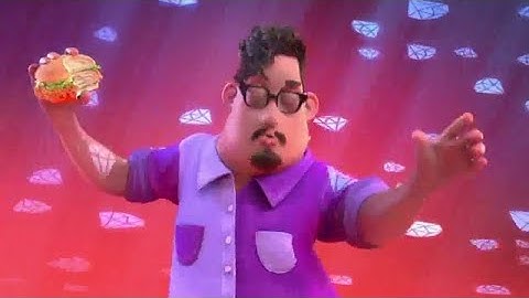 GrubHub ad but every time they eat it gets faster