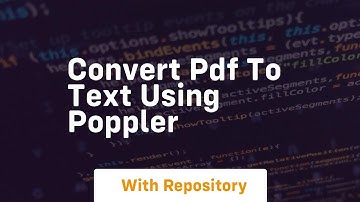 Convert pdf to text using poppler