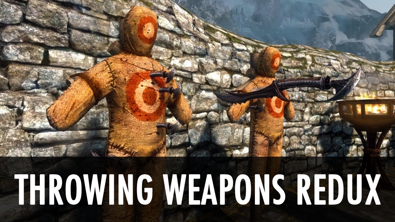 sekundær Lionel Green Street debat Skyrim Mod: Throwing Weapons Redux + Perks - YouTube