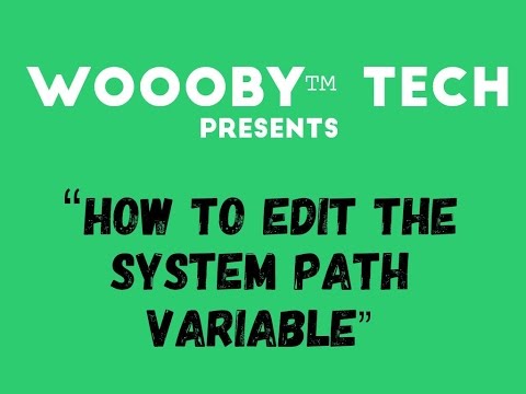 How to edit the PATH Variable on Windows
